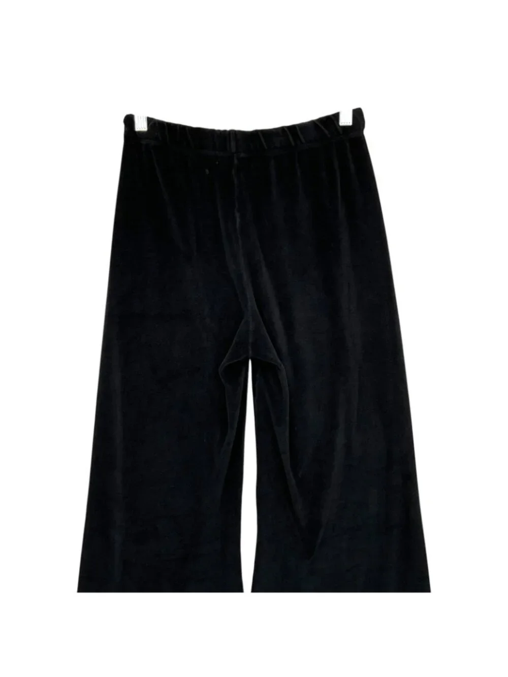 Suzie Kondi Velour Sweatpants Womens XS Black Wide Leg Elastic Waist Lounge